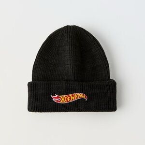 Zara Black Hot Wheels Kids Beanie